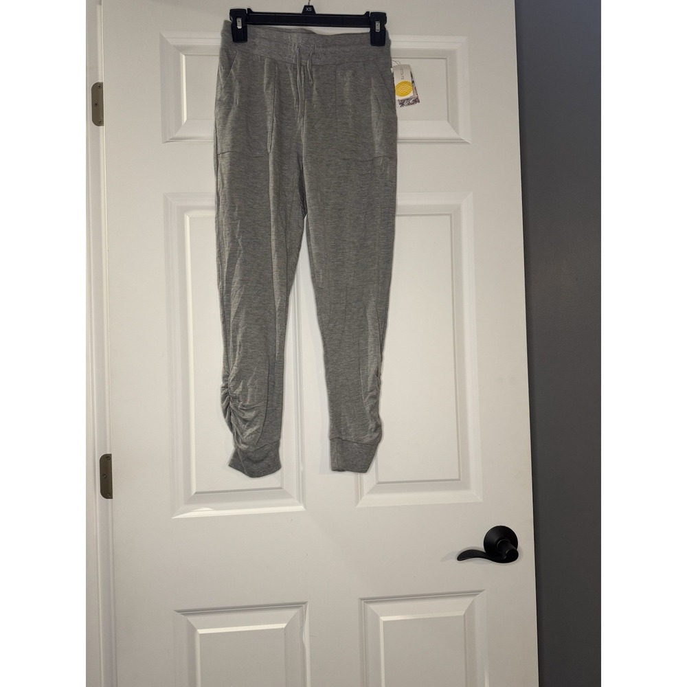 Threads 4 Thought Jade Ruched Fleece Jogger Grey 12 Girls New With Tags
